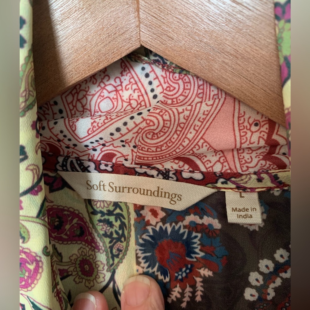 Soft Surroundings Langdon Top Patchwork Paisley T… - image 5